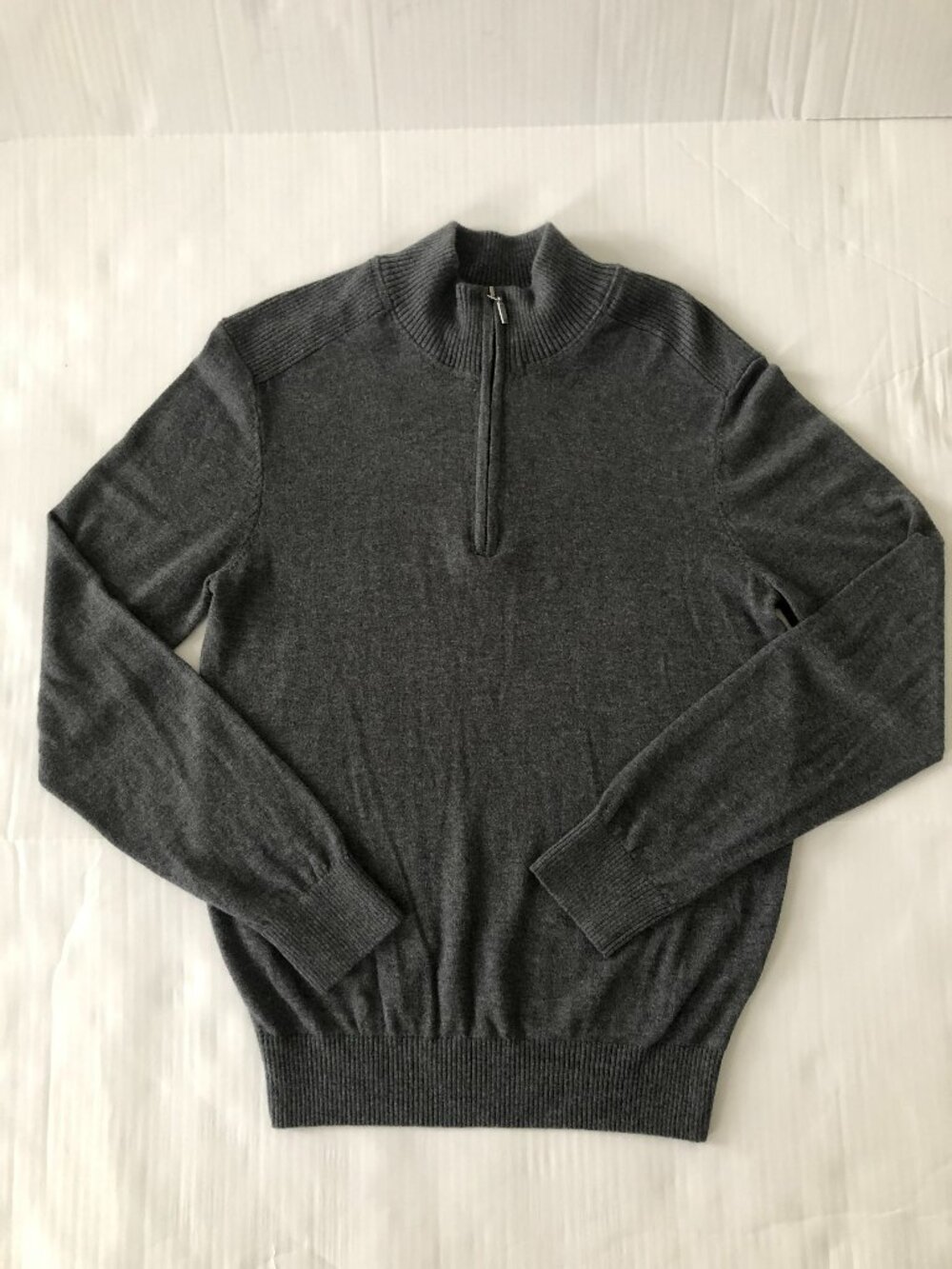 Port Authority Men SW290 1/2-Zip Sweater Charcoal Heather Size Small